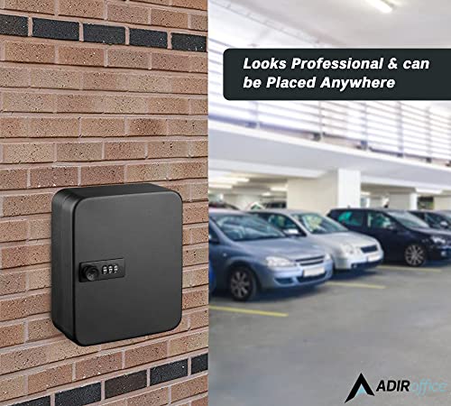 Adiroffice Steel Combination Lock Keys Cabinet Security Storage Box Organizer Holder Locked Key Box Wall Mount 30 Slots #TOP7