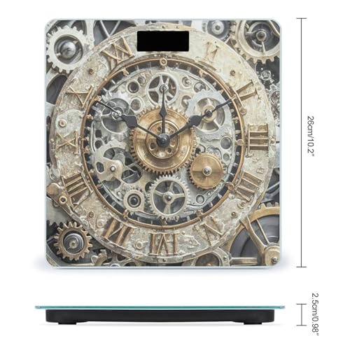 Báscula Digital de Baño Steampunk Gears Clock miniatura 2