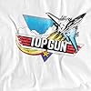 Top Gun Jet Swoop Logo Unisex Adult Longsleeve T Shirt, White, X-Large #1