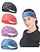 KSTEU Fascia Sportiva,4 pezzi Fasce Sportive per Donna, Fascia Antiscivolo per la Testa Fitness che Assorbe il Sudore, Fascia per Capelli da Allenamento Ideale per Yoga Danza Jogging Ciclismo