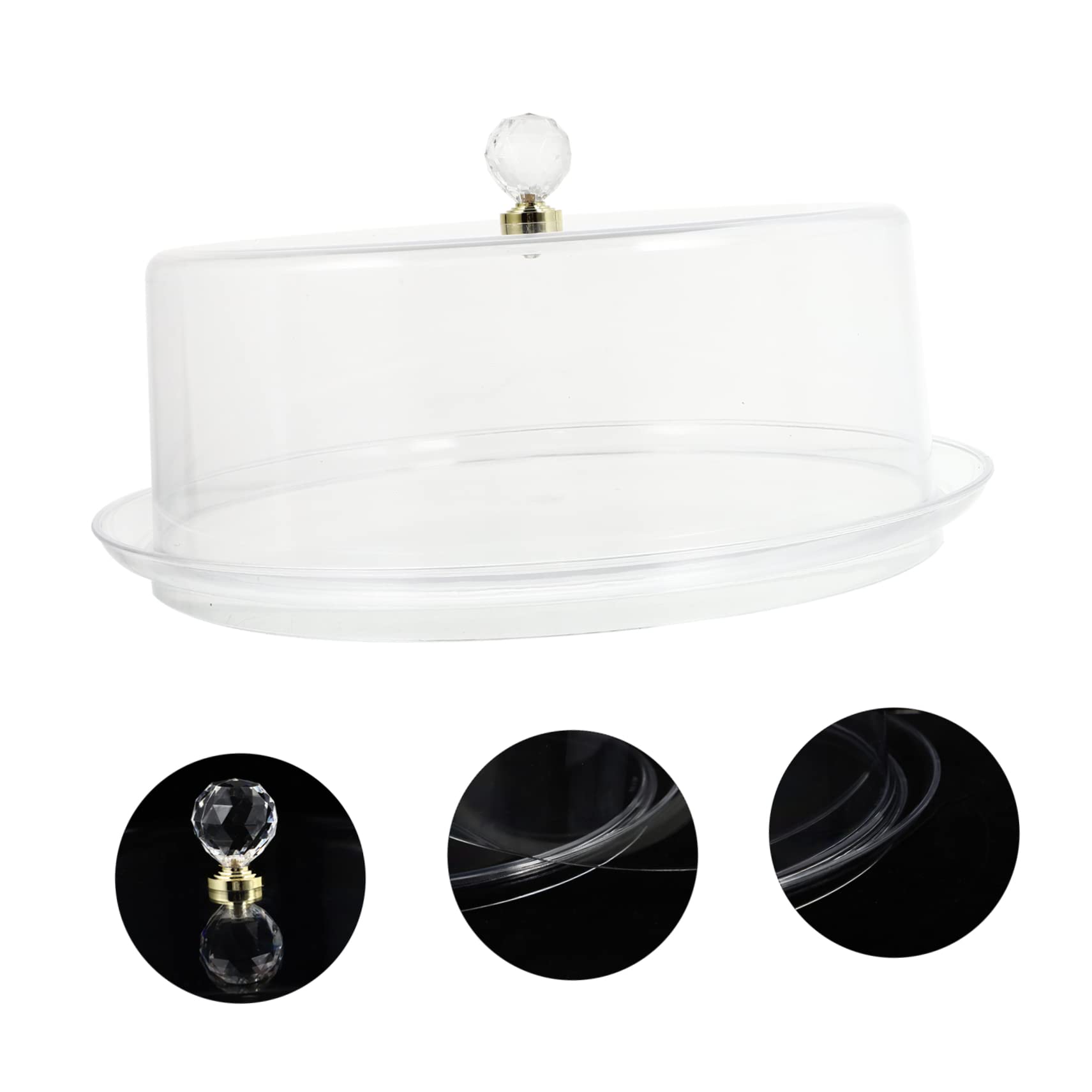 UPKOCH Cubierta De Acrílico para Alimentos Tapa Redonda para Pastel Tapa para Bandeja De Postres para Conservar Comida La Cocina Llevar Postres Eventos
