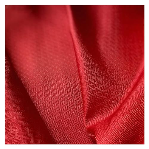 Brocart chinois traditionnel pour costume Tang de mariage rouge et broderie haut de gamme