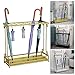 Produktbild Schirmständer Große Haushalts Regenschirm Eimer Taschenschirm Lobby Hotel Stehen Regenschirm Regenschirm an der Tür Rackwagen (Color : Gold, Size : 63 * 24 * 60cm)