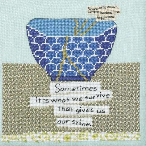 Mill Hill Give Us Our Shine Beaded Counted Cross Stitch Kit Curly Girl 2025 CG302514, 7 Inches x 7 Inches, Multi