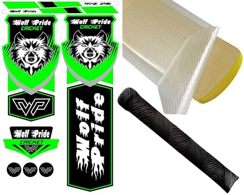 Image of WP Cricket Bat Sticker | for english willow, kashmir willow, plastic cricket bat with sticker grip and sheet