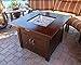 AZ Patio 38'' Propane Fire Pit Table with Fire Glass Included, 40000 BTU, CSA certification, Antique Bronze Finish
