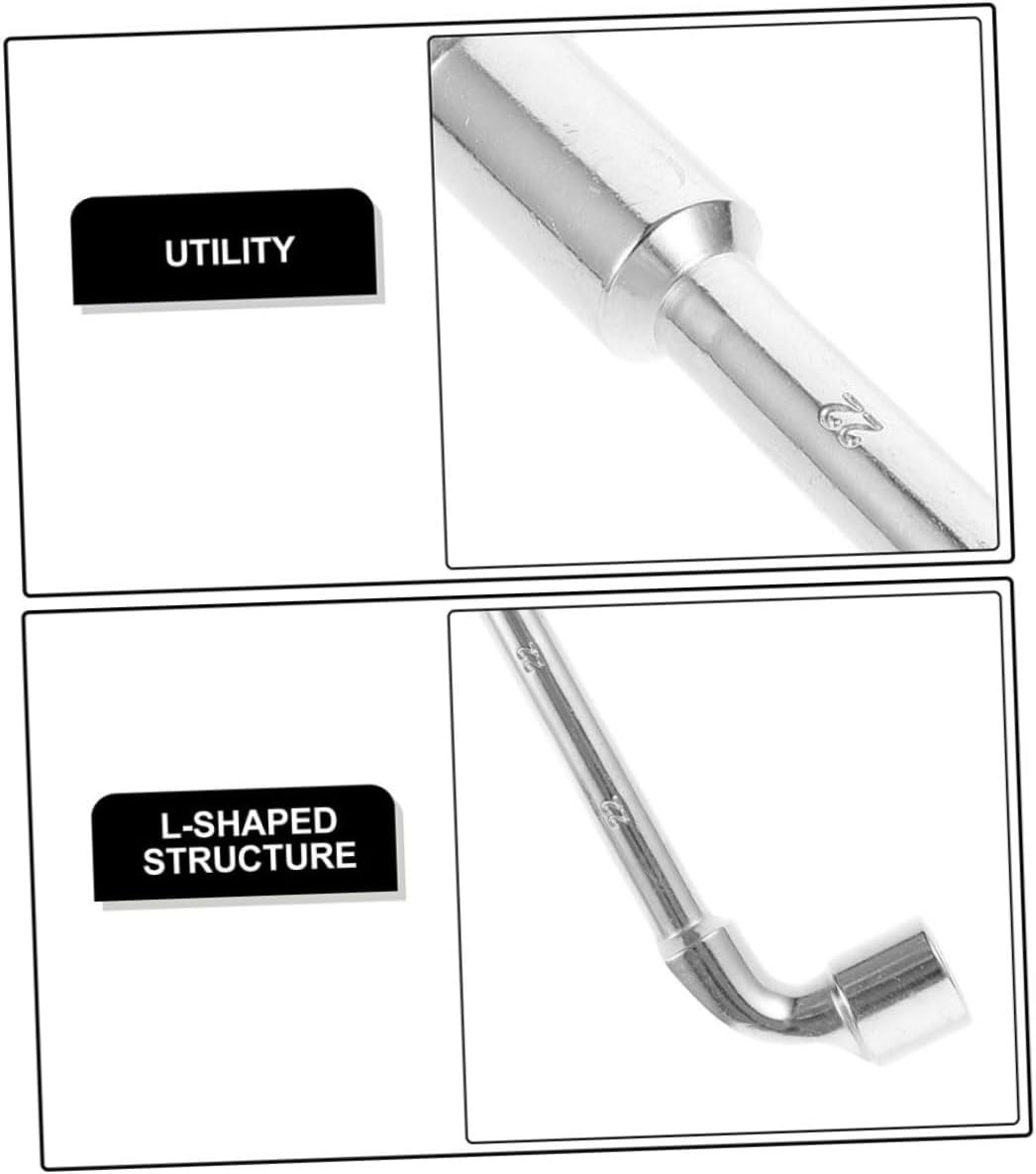 L-shaped 21mm Socket Wrench Tire Valve Tool Car Repair Tool Automotive Lug Wrench for Rv Suv Tire Changing and Maintenance