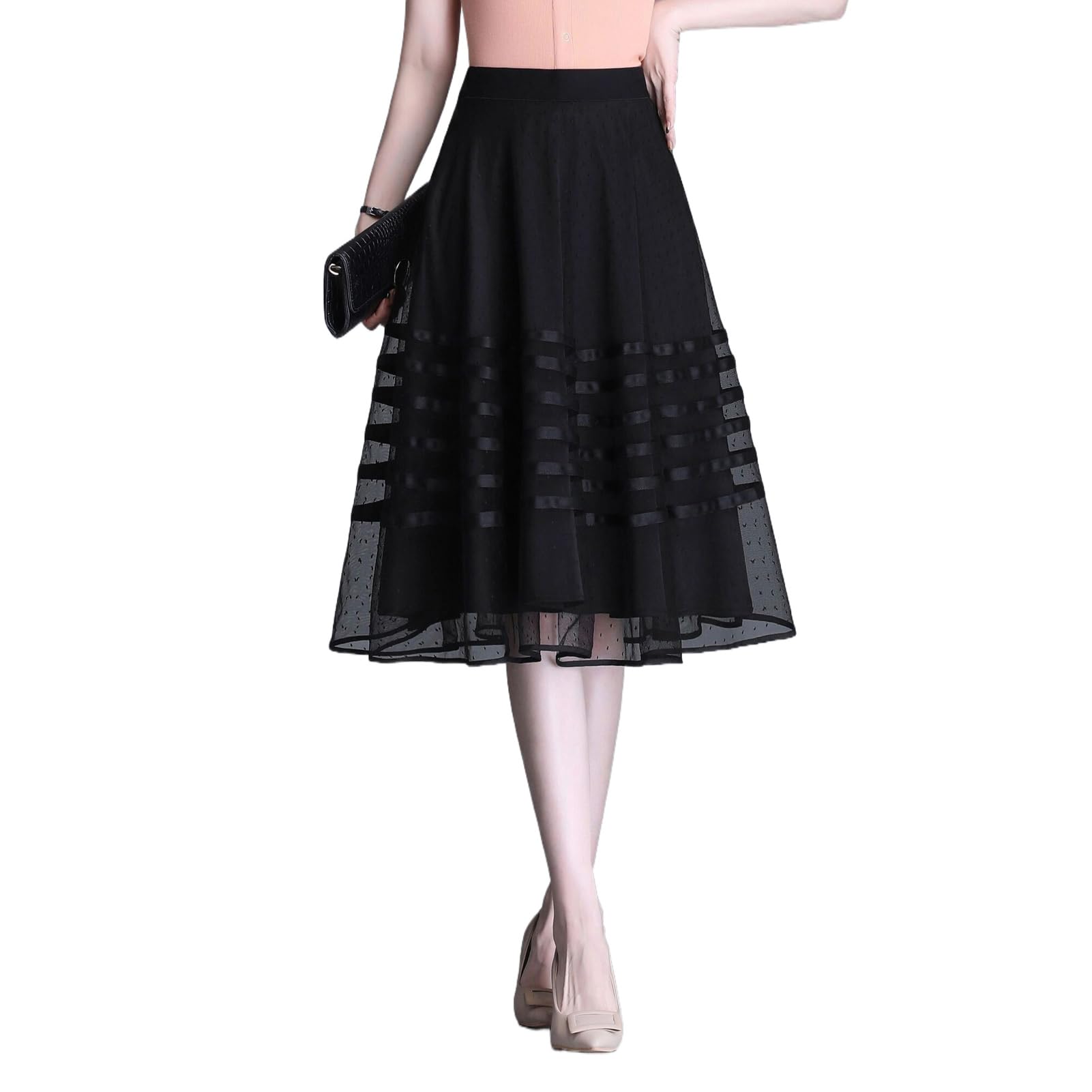 Jupe en maille noire style coréen pour vos sorties d'été - 8