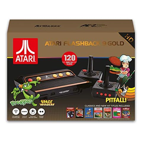 Atari Flashback 9 Gold - 120 Built-in Games with Wireless Controllers and HDMI Output Cover