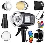 Godox AD600BM 600Ws GN87 HSS 1/8000s Outdoor Flash Strobe Studio Monolight with Bowens Mount, 8700mAh Battery, 2.4G Wireless X System with Standard Reflector