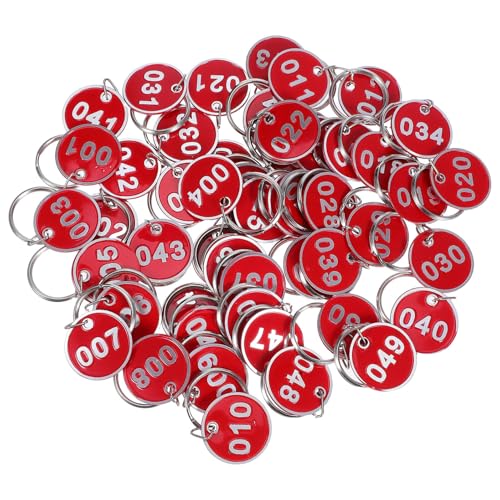 Alipis 50 Piezas Etiquetas Metálicas Numeradas Organizar y Marcar Llaves Collares y Mesas Restaurantes Cafés y Áreas de Espera Resistentes y Reutilizables para Gestión