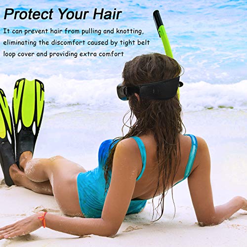 3 Pieces Neoprene Mask Strap Cover Dive Neoprene Cover Comfortable Non-Slip Diving Mask Slap Cover For Dive And Snorkel Masks Water Sports (Black) #TOP4