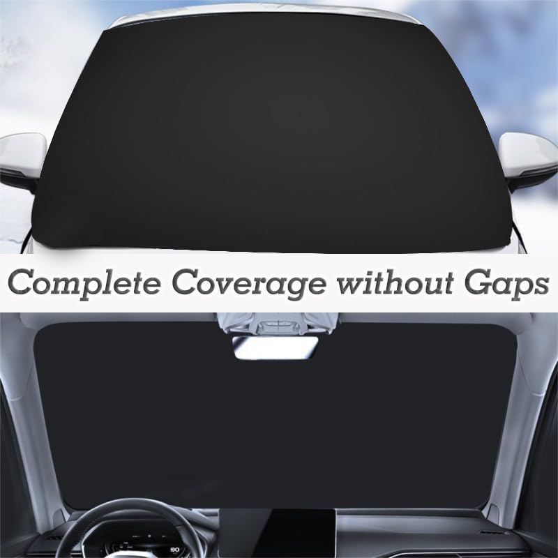 Image of Trax Custom Windshield Cover for Ice and Snow Che-vy Trax Heavy Duty 600D Oxford Fabric Windshield Protector Fit Waterproof Hail Frost Cover Winter Car Accessories