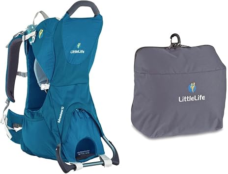 LittleLife Adventurer S2 Child Carrier | Baby Carrier & Ranger Child Carrier Storage Accessory Pouch Ideal for Carrying Nappies Wipes Food While On Go,Grey