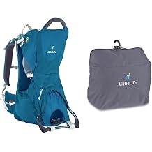 LittleLife Adventurer S2 Child Carrier | Baby Carrier & Ranger Child Carrier Storage Accessory Pouch Ideal for Carrying Nappies Wipes Food While On Go,Grey