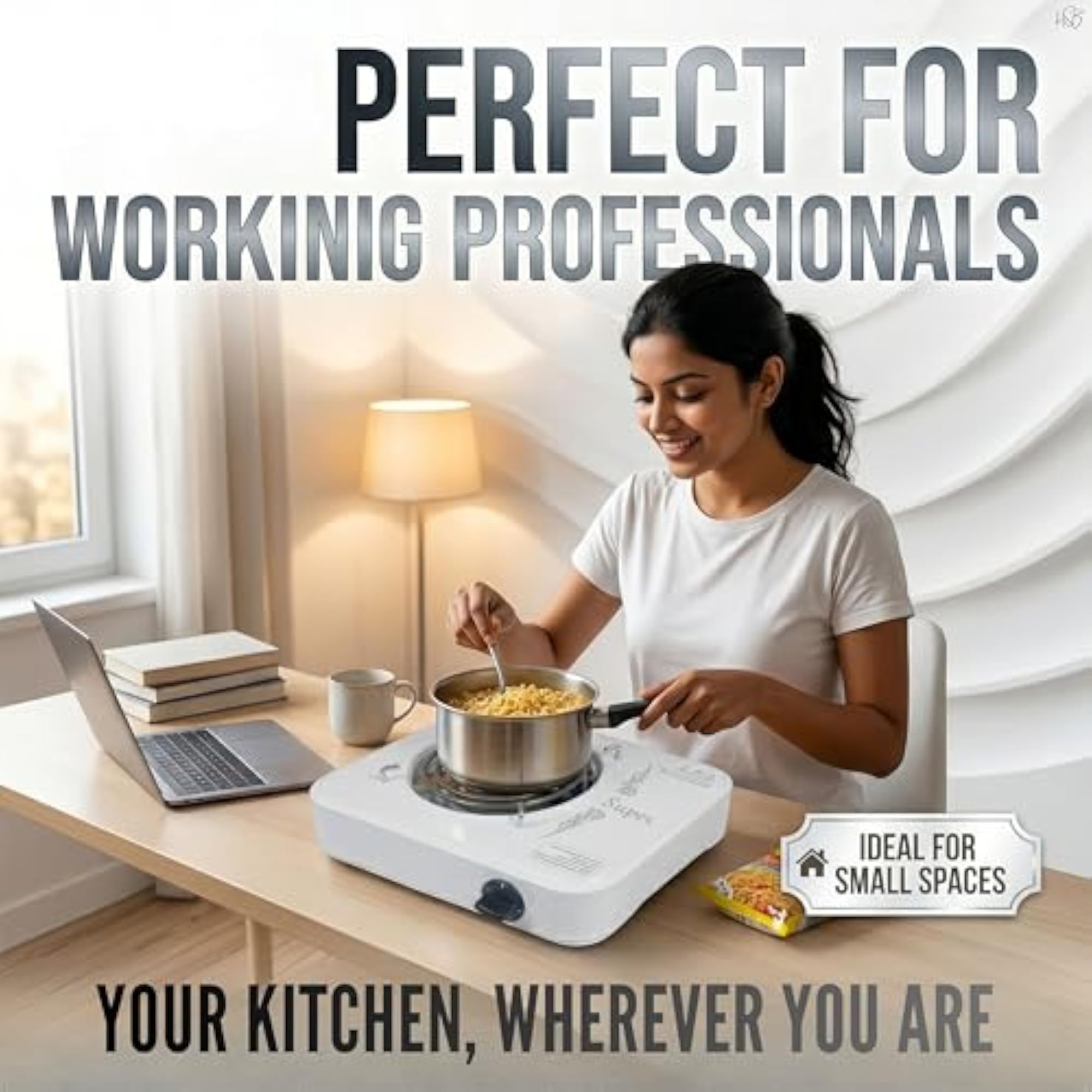 2000W Radiant Electric Cooktop with Adjustable Temperature Control