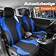 Upgrade4cars Autositzbezüge Set Universal Blau | Auto-Schonbezüge Vordersitze & Rückbank | Autositzbezug Schwarz | Autozubehör Innenraum | Geschenke für Frauen und Männer