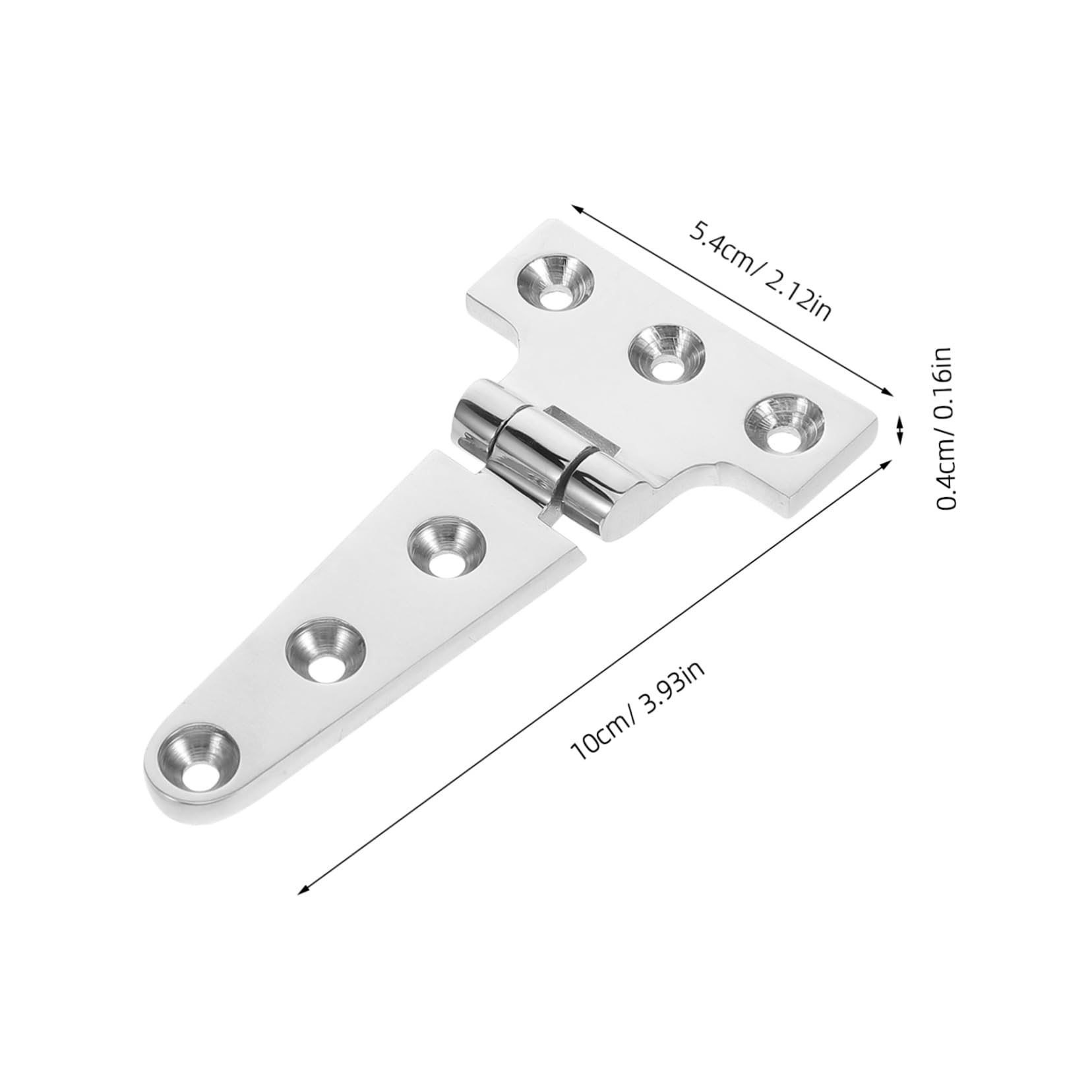 Toddmomy 2pcs Heavy Duty T Shaped Stainless Steel Boat Hinges Hardware for Furniture Durable Easy to Install for Yachts Vessels