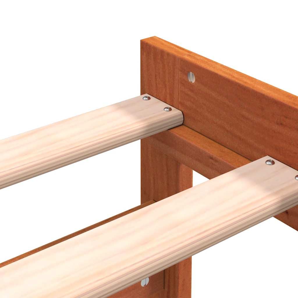 vidaXL Sofá Cama Nido de Madera Maciza de Pino Marrón Cera 90x200 cm - Diván Con Nido Para Invitados