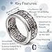 Morgan Silver Dollar Coin Ring – Handmade in USA from 1921 US 90% Silver – Men’s & Women’s Coin Jewelry, Sizes 7–17 (Patina, 9.5)