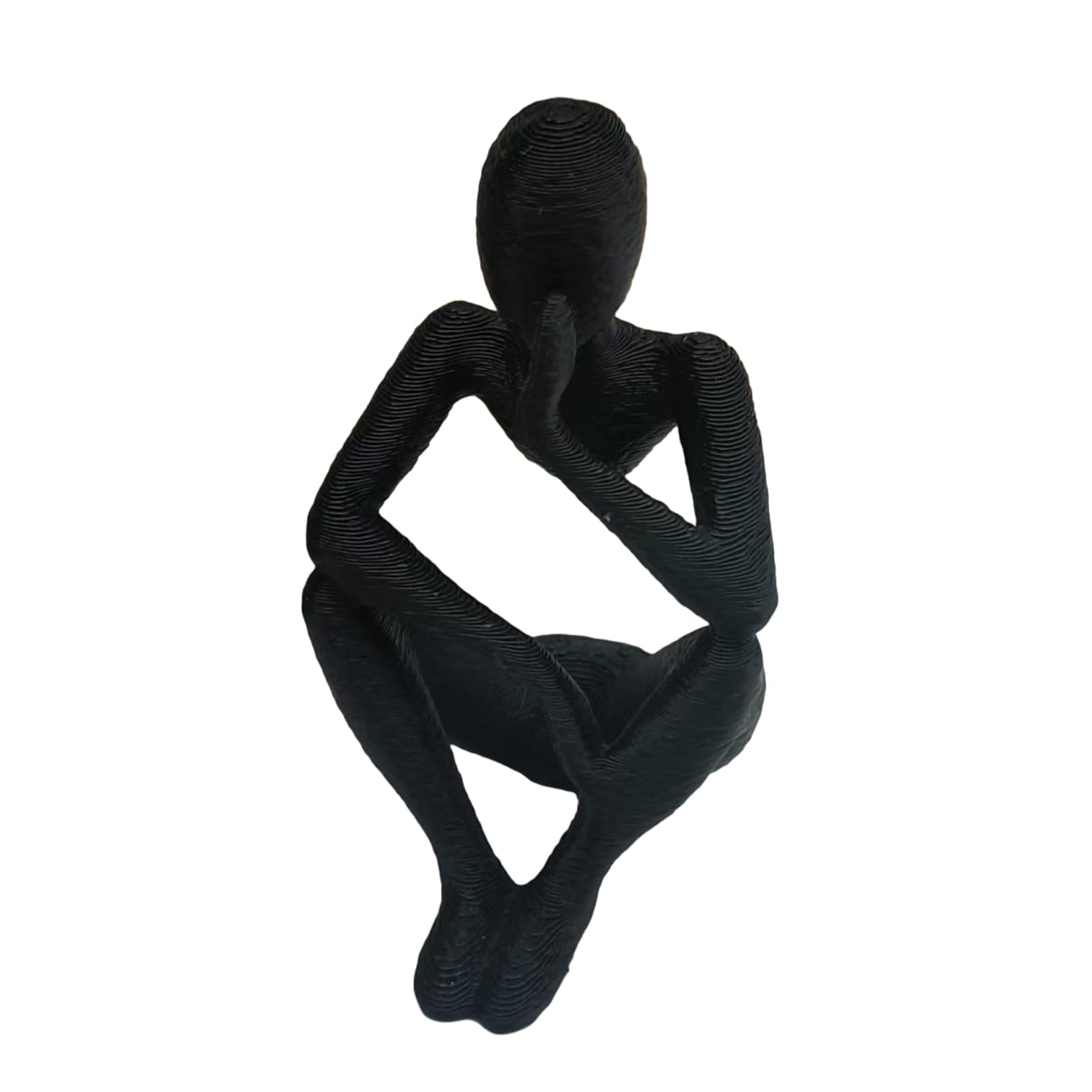 Virelynx 3D Printed Thinker Style Abstract Sculpture – Meditator Statue Collectible Figurines, Home Office Bookshelf Desktop Decor Art
