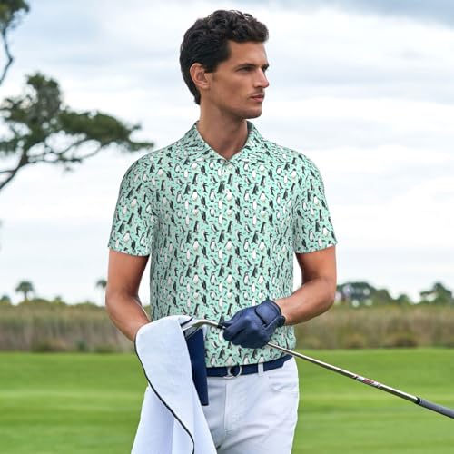 Polo homme à manches courtes de qualité supérieure imprimé pingouins - 3