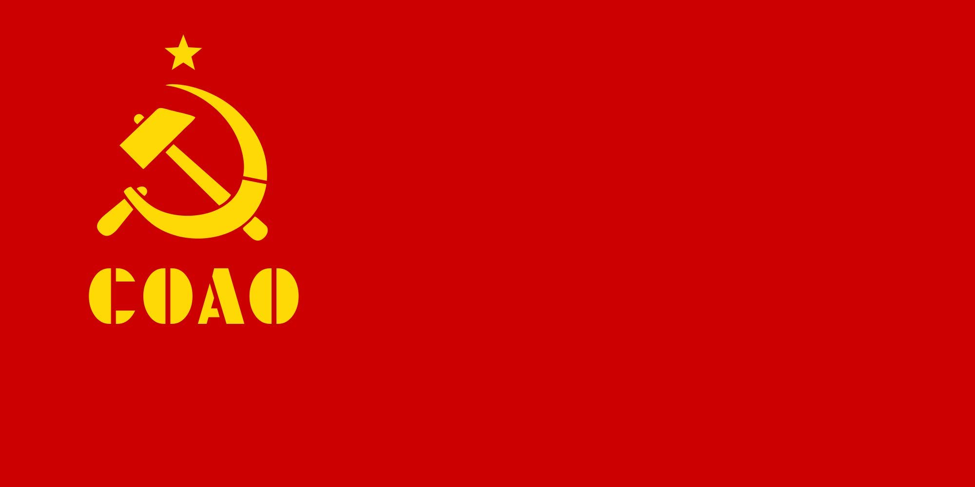 Drapeau North Ossetian Autonomous Oblast de qualité supérieure avec œillets