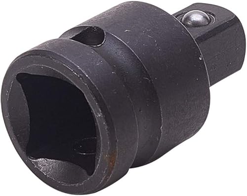 Heyiarbeit Reductor de enchufe de impacto de 1/2 pulgada (F) x 3/8 pulgadas (M) para llaves de trinquete, hembra a macho, Cr-Mo