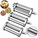 Produktbild PHISINIC Nudelaufsatz Set, Zubehör für PHISINIC & KitchenAid Küchenmaschinen Dreiteiliger Nudelvorsatz inkl. Pasta Roller, Spaghetti und Fettuccine Schneider Aufsatz, Edelstahl