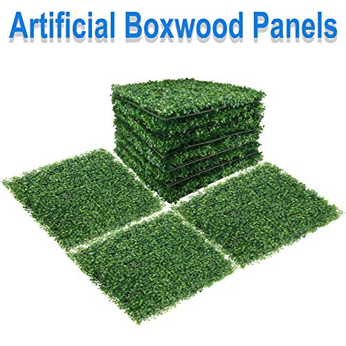 Artilife 12Pcs Artificial Boxwood Panels Uv Protected Faux Grass Wall Greenery Mats For Outdoor Garden Fence Backyard And Indoor Home Wedding Decoration (15.7" X 23.6") #TOP2