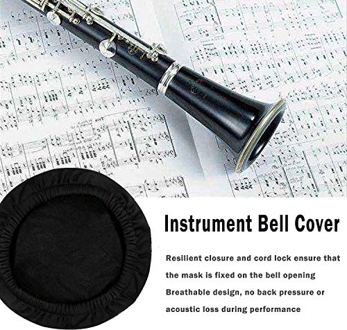 IDOXE Instrument Bell Covers, Reusable Elastic Dust-proof Saxophone Bell Cover, Music Instrument Cleaning and Care Product Cover for Clarinet,Oboe Bell Cover