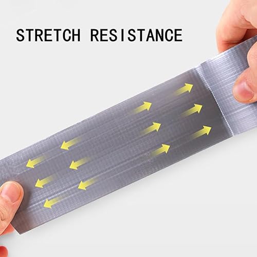 Miniatura 5 de Cinta adhesiva resistente e impermeable para libros, 2 pulgadas x 66 pies, 9 mil de grosor, cinta adhesiva plateada desgarrable sin residuos,