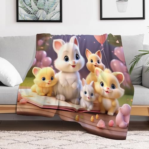 Couverture de canapé animaux mignons plaid plaid polaire