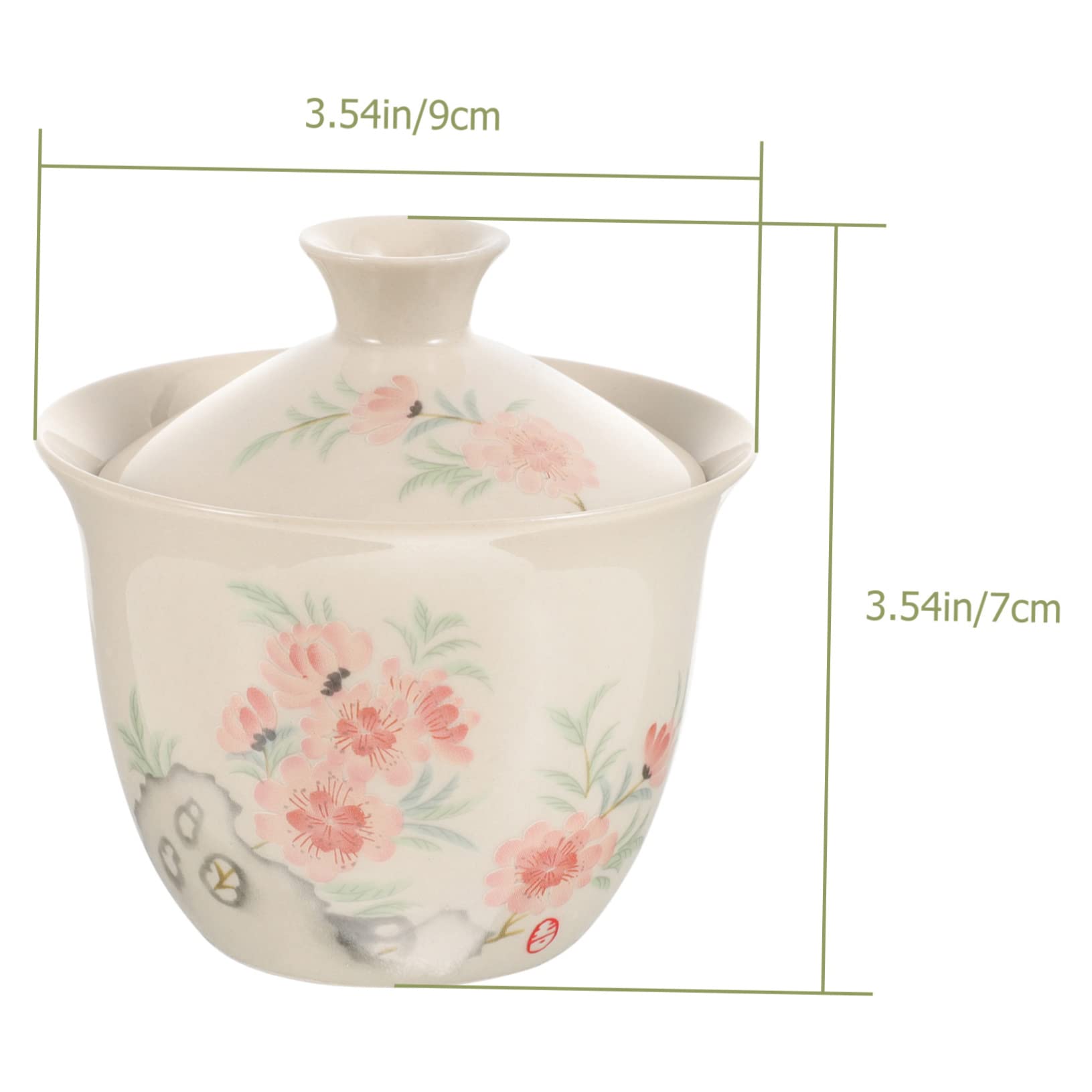 Traditionelle chinesische Teebecher, Retro Teebech Vintage Teetassen-Set, Schüssel, Teetasse for Dufttee, Keramik-Teetasse mit Deckel, Büro-Teetasse, Haushalts-Teetassen