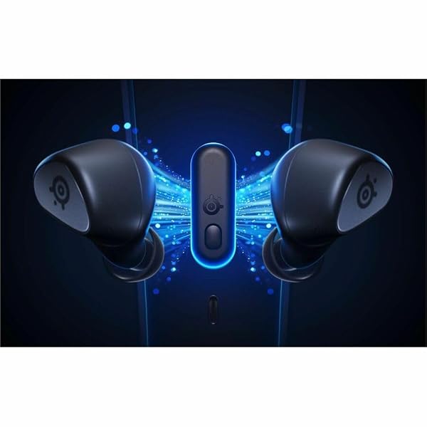 SteelSeries Arctis GameBuds for Xbox/PC/PS5/Switch/Mobile — Quick-Switch 2.4GHz+Bluetooth 5.3 — Active Noise Cancelling — Mobile App — Water Resistant IP55 — 40H Battery with Qi Charging Case - Black by SteelSeries - Used condition - Image 2