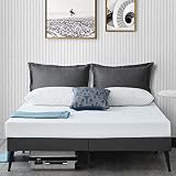 Molblly Full Size Bed Frame,Sturdy Upholstered Platform with Pillows Design and Wood Slats Support,M