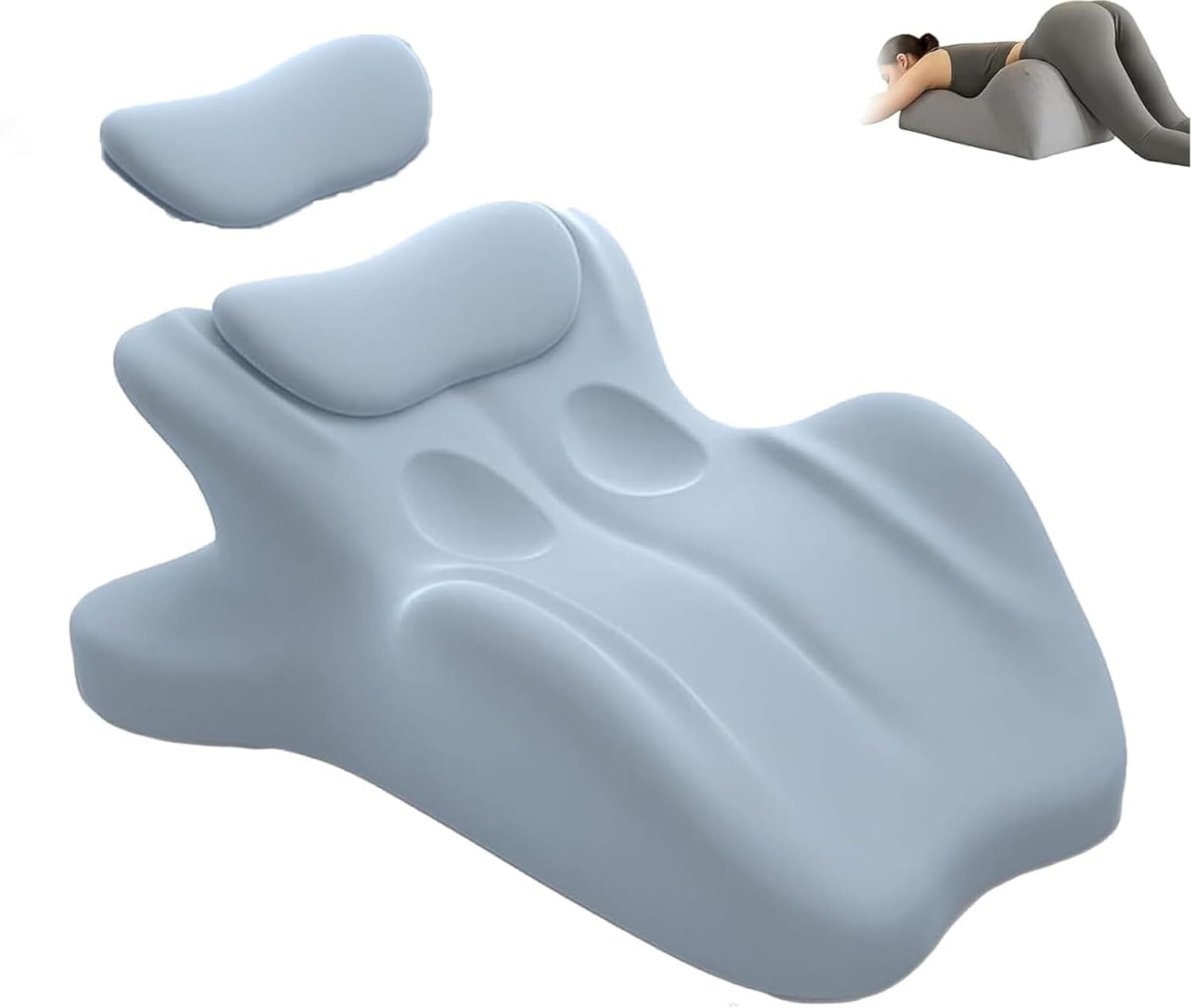 Memory Foam Couples Pillow, 27° Lift Ergonomic Cushion for Intimacy Waterproof Posture Support Cushion for Sleeping Reading Relax (Black) JG5-1224