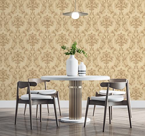 Papier peint vinyle damas lavable pour rénover mur et meuble - 8