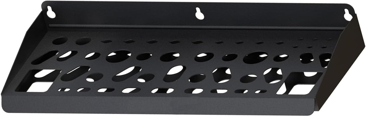 51 Hole Wall Mounted Tool Storage Rack Heavy Gauge Carbon Steel Garage Shelf for Tools and Accessories Rustproof Tool Planner