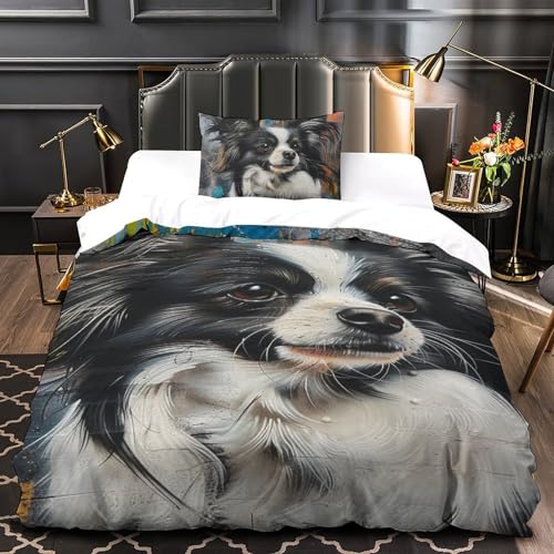Housse de couette spitz imprimé 3D pour chambre d'ado chic - 4