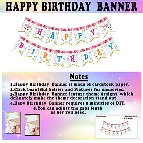 Image of Party Propz Paper,Carsdtock,Foil,Latex Unicorn Theme Birthday Decorations Items- 63Pcs Two Sweet Decoration|Baby Birthday Decoration Items|2Nd Birthday Decoration Items,Multicolor