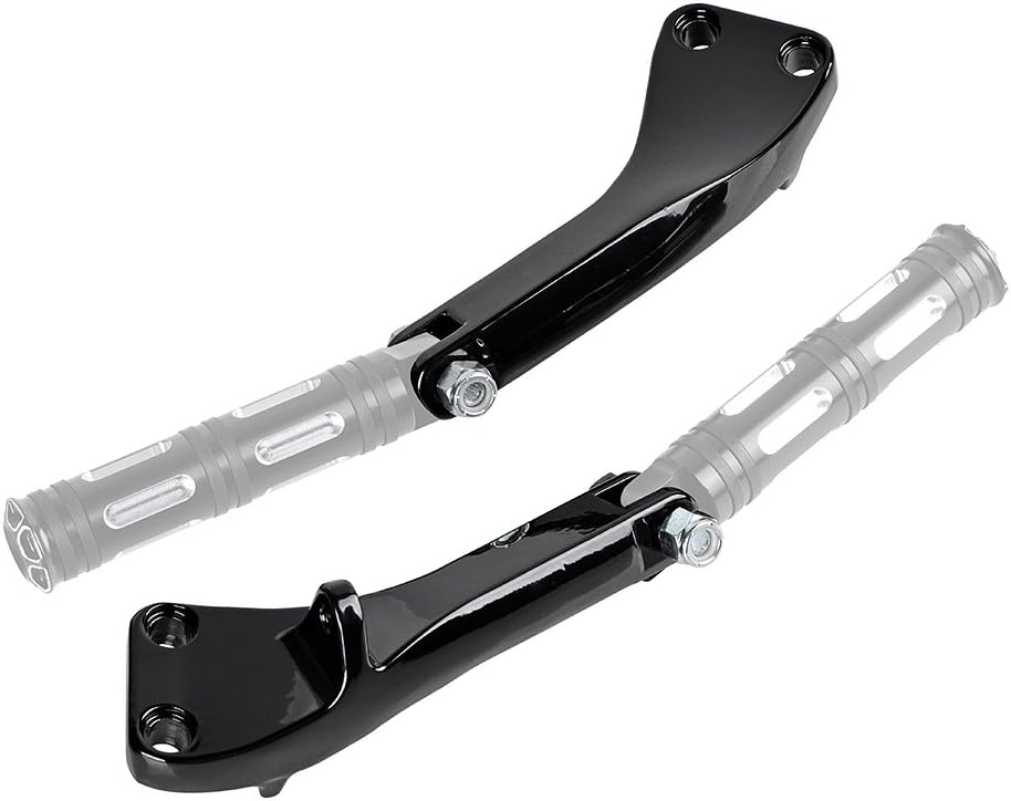 Astra Depot Black Rear Footpeg Mount Compatible for 2006-2017 Harley Dyna FXD Fat Street Bob Wide Super Glide Low Rider