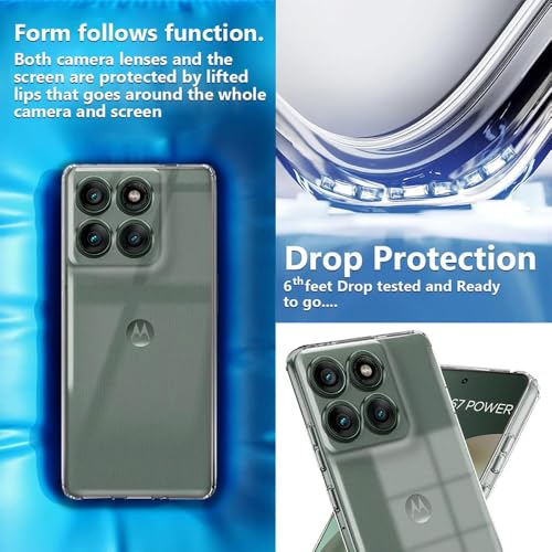 Image of Amazon Brand - Solimo Mobile Cover for Motorola Moto G67 Power 5G / G57 Power 5G (Soft & Shockproof Back Case with inbuilt Cushioned Edges), Clear