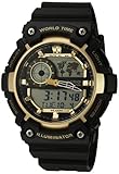 Casio Men's 'Super Illuminator' Quartz Resin Casual Watch, Color:Black (Model: AEQ-200W-9AVCF)
