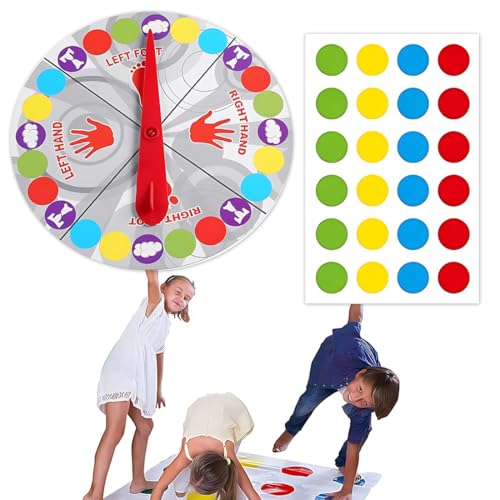 Tapis de Jeu Twister Géant, Twister Jeux pour Enfants Adultes, Tapis De Sol Déformé Classic Funny Moves, Jeu de pour Exercer Equilibre et Flexibilité, Jeux Adaptés Aux Familles Et Aux Équipes