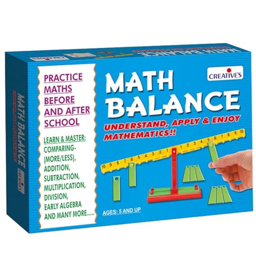 Image of Creative's Math Balance, Scale for Kids, Maths Educational Toy, Addition Subtraction Multiplication Division, Comparing Numbers, STEM Activity Game with Activity Book, Practice Maths Games Age 5+