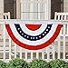 Evergreen Flag 2 x 4 Feet American Flag Bunting | Pleated Fan Design | Durable Weather Resistant Material | Patriotic Outdoor and Indoor Decor for Home and Garden