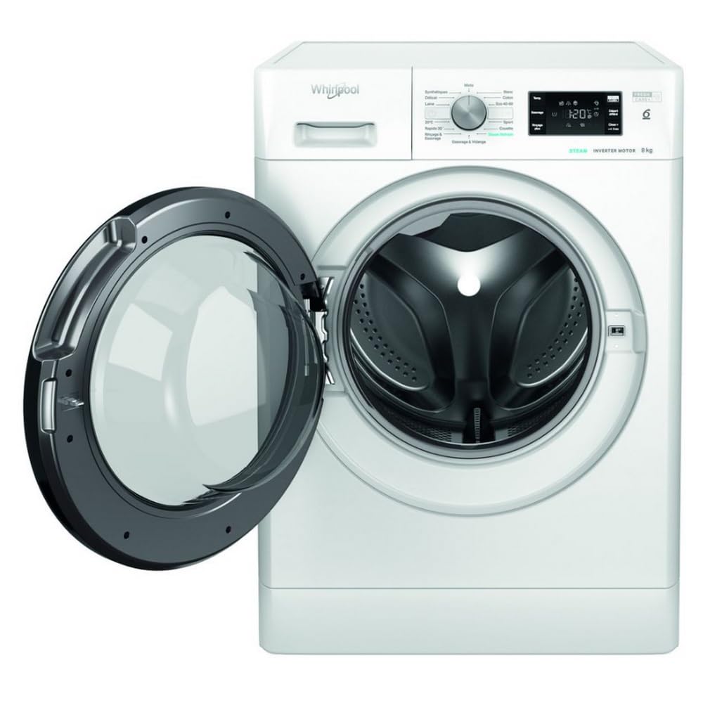 WHIRLPOOL Lave linge Frontal FFB8469BVFR, Blanc