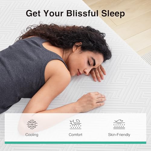 Image of Novilla 10 Inch Twin Size Memory Foam Mattress in a Box, Back Pain Relief & Body Support, Grey, CertiPUR-US Certified