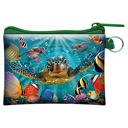 3D Livelife Coin Purse - Tiny Bubbles From Deluxebase. Lenticular 3D Sea Turtle Purse. Cash, Coin And Card Holder With Secure Zipper Featuring Artwork Licensed From Renowned Steve Sundram #TOP12